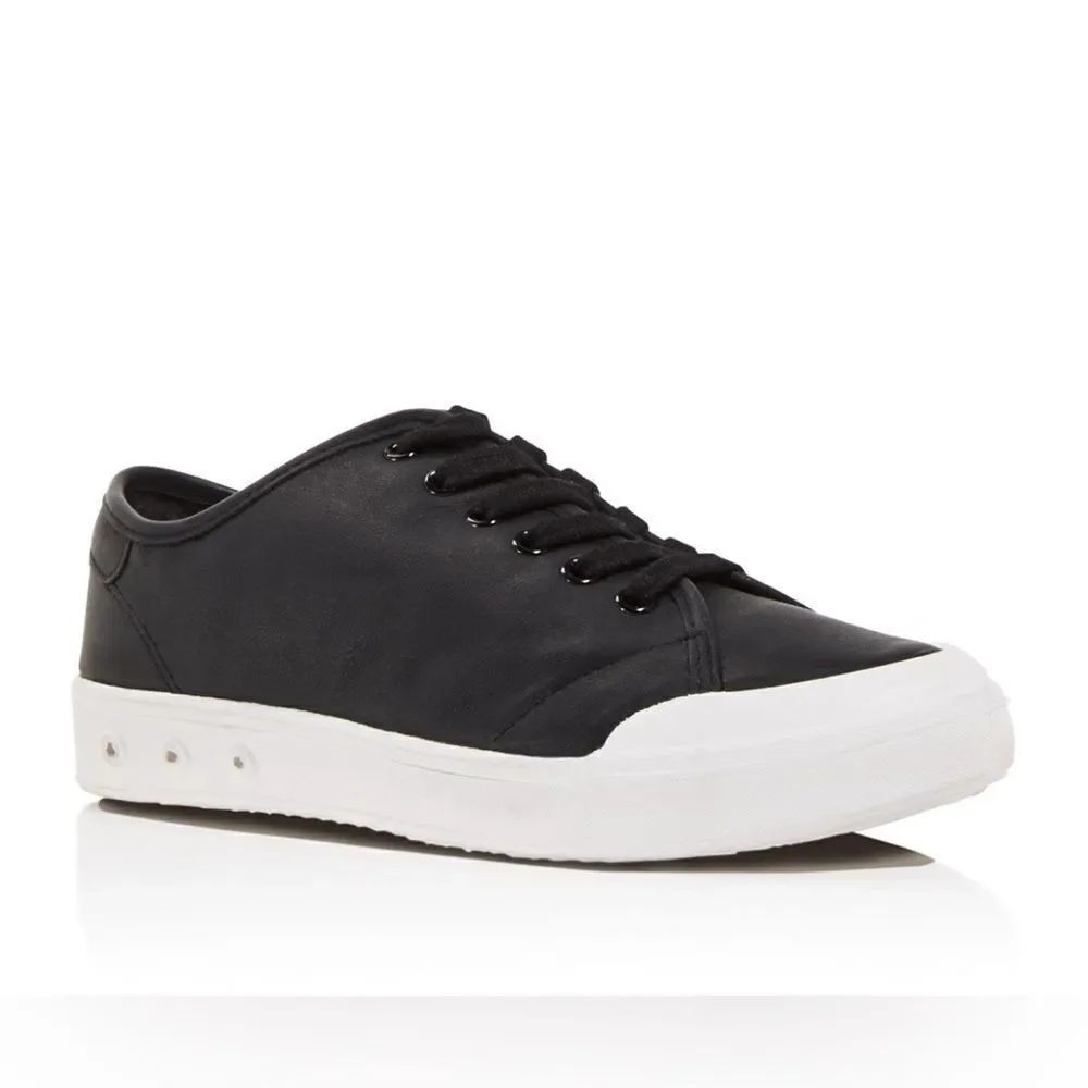 Rag & Bone Black & White Leather Lace Up Sneaker(Size 37)
